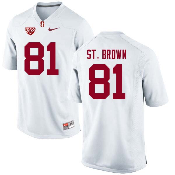 Men Stanford Cardinal #81 Osiris St. Brown College Football Jerseys Sale-White - Click Image to Close